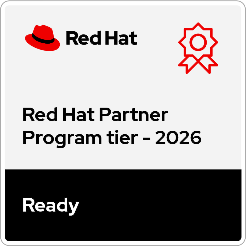 Selo Red Hat Partner Program tier 2026 - Ready